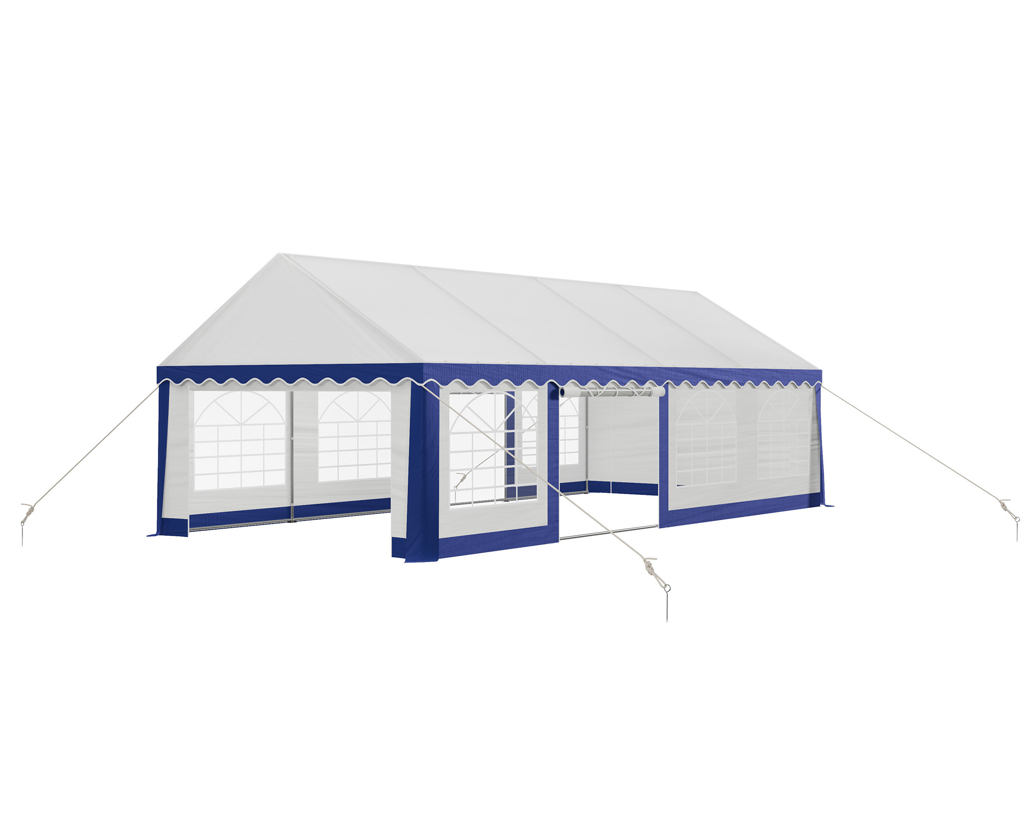 LUXOAK Large Outdoor Party Tent With Sidewall Windows & 2
